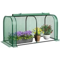 COSTWAY Gewächshaus, BxTxH: 118 x 55 x 60 cm, 2in1 Treibhaus, für Hochbeet, 118x55x60 cm