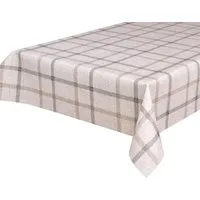 Beautex Tischdecke Wachstuchtischdecke, Leinen Karo beige, abwischbar Wachstuch Garten (1-tlg), Wasserundurchlässiger Tischschutz mit versiegelter Oberfläche