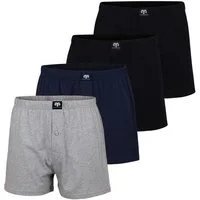 CECEBA Boxershorts CECEBA weite Herren Boxershorts mit Eingriff im 4er Pack
