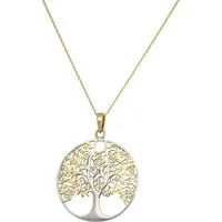 Firetti Kette mit Anhänger Schmuck Geschenk Silber 925 Halsschmuck Halskette Ankerkette Baum