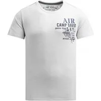 CAMP DAVID T-Shirt mit Streifen-Design und Rücken-Print