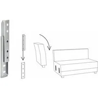 Prima-Online Möbelbeschlag Möbelverbinder-Set für Sofas & Polstermöbel, 130 mm Stecksystem 1 Paar (1 St)
