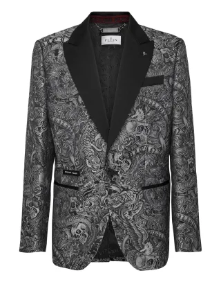 Einknopf-Blazer Slim Fit Tattoo