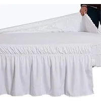 FELIXLEO Bettwäsche Bettrock zum Umwickeln Ruffled Solid Bed Rock Elastische 135*200+45cm
