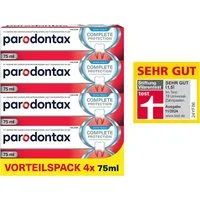 Paradontax Zahnpasta 4 x 75ml Parodontax Complete Protection Mousse Zahnpasta, Minze, (4-St) hilft Zahnfleischbluten zu reduzieren und vorzubeugen