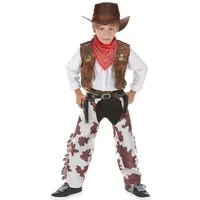 JADEO Kostüm Kleiner Cowboy Kinderkostüm Wilder Westen braun-weiss