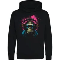 Youth Designz Kapuzenpullover AffeHeadset Kinder Hoodie Pullover mit trendigem Frontprint