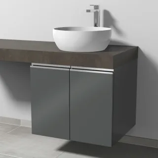 Sanipa Waschtischunterbau mit Türen 2morrow (L2361) 510x600x520 Anthrazit-Glanz, L236179 L236179