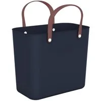 ROTHO Tragetasche Einkaufstasche ALBULA, 25 Liter, Blau, Kunststoff, ergonomische Tragegriffe, B 40 x H 34 x T 23,5 cm