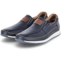 Rieker Rieker 11962-14 Herren Glattleder blue Slipper