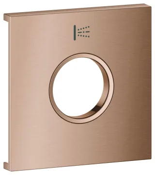 GROHE Metallplatte Grohtherm Aqua Tiles 107171, Symbol: Seitenbrause warm sunset geb., 107171DL00 107171DL00