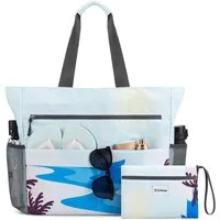 G4Free Strandtasche Strandtasche, wasserdichte und sanddichte Strandtasche, Strandtasche, vielseitige Tasche für Familie und Badezimmer