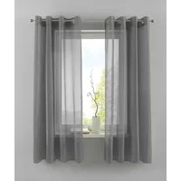 Gardinenbox Gardine (2 St), Ösen, transparent, Voile, 2er Set Transparent »Basel« Bleiband Store 20332TR2