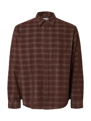 SELECTED MEN - SLMREGCLAUS CORD YD CHECK LS SHIRT - Gr. - XXL