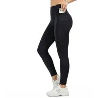 Smilodox Leggings Kelsy, High Waist Sportleggings V-Bund & seitlichen Eingrifftaschen nahtlos im Schritt, figurformende elastische Yogahose, Sport Freizeit