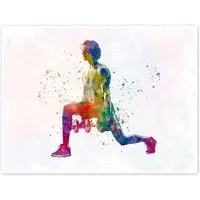 Posterlounge Wandbild Hanteltraining XIV, nobelart, erhältlich als Poster, Leinwandbild, Wandsticker oder Acrylglasbild