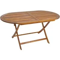 ESTEXO Gartentisch Balkontisch Terrassentisch Holz Tisch Gartenmöbel klappbar oval
