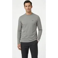 BOSS GREEN Langarmshirt Tee Long Regular Fit Stretch Jersey Cotton, Logo on Chest, Rundhals