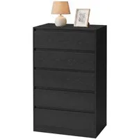 VASAGLE Kommode mit 3 / 4 / 5 Schubladen, Komodenschrank, Schubladenschrank, mit 5 Schubladen, Komodenschrank, Schubladenschrank