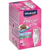 Vitakraft Katzenfutter Poesie Gelee, Multipack, 6 Schalen, Nassfutter für: Katzen