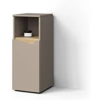 Livinity® Midischrank Timavo, Greige/Greige, 30 x 74.5 cm mit Tür und offenem Fach (1-St)