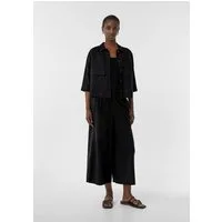 comma 7/8-Hose Hose Leichte Culotte aus Leinenmix mit Schlitzen