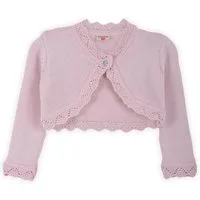 Minora Strickkleid Baby/Kind Bolero Taufweste Strickwaren Mädchen Langarm