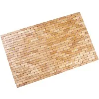 Spetebo Duschmatte Bambus Duschmatte natur - 80 x 50 cm - Badematte, Höhe 100.00 mm, Echtholz, rutschfest, Bambus Holz, rechteckig, Duschmatte, rutschfeste Unterseite