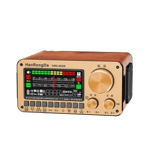 HanRongDa HRD-802S Multi-Band Radio bluetooth Speaker Dual Tuning Wooden Radio Support TF Card Playback Dual Drivers FM