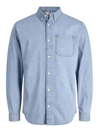 JACK&JONES - JJEBROOK JJOXFORD SHIRT AKM 990 NOOS Blue Denim - Gr. - S