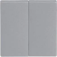 Wippe alusi Serienschalter/-taster Typ 1785-83 zweiteilige Wippe Kunststoff matt aluminium, Retail