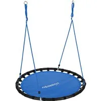 relaxdays Nestschaukel 120cm, blau