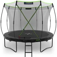 Kinetic Sports Gartentrampolin ULTIMATE PRO, Ø 244 cm, mit Leiter, Fieberglas-Netzstangen, AirMAXX Sprungtuch