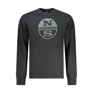 North Sails Schwarzes Baumwoll-Herren-Sweatshirt