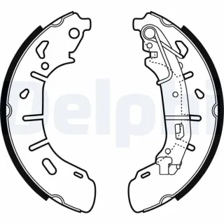 Delphi Bremsbacken hinten Fiat Doblo Opel Combo