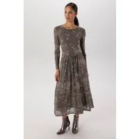 Aniston SELECTED Midikleid in florale Ausbrenner-Optik und Mesh-Qualität - NEUE KOLLEKTION