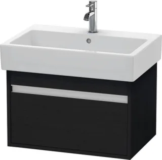 Duravit Ketho Waschtischunterbau wandhängend Eiche Schwarz Matt 650x440x410 mm - KT668401616 KT668401616