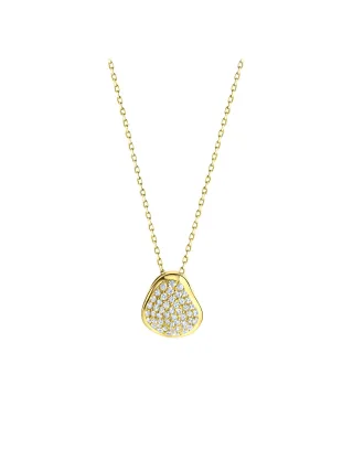 Fascination by Ellen K. Halskette Gold 333 zweifarbig mit 53x Zirkonia-Steinen weiß