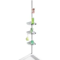 WENKO Teleskopregal Premium, 3 Ablagen, 1 Spiegel