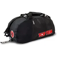 Top Ten Sporttasche Rucksack-Tasche Kombination Trainingstasche Sport Kickboxen 8002-9905 (Stück), Oversize Reißverschluss, gepolsterten Rucksacktragegurte, huckepack