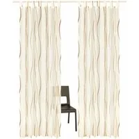 OTTO home Gardine DIMONA (2 St), Schlaufen, transparent, Voile, 2-er Set, Voile, Polyester, Wellen