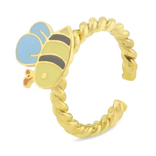 Bienen Ring vergoldet