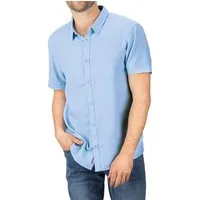 riverso Kurzarmhemd riverso Herren Kurzarm Leinen Hemd RIVCarlo Regular Fit (1-tlg)