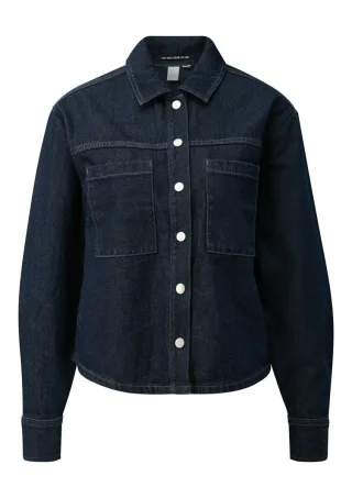 Q/S designed by - Denim Overshirt blau - Gr. - 44