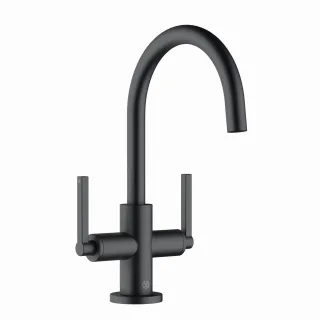 Kludi NOVA FONTE Waschtischarmatur PURISTIC Einlochmontage mattschwarz, 201183915 201183915