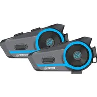 FC-Moto Motorradhelm ASMAX D9 Edition Bluetooth Kommunikationssystem Doppelset, Bluetooth-Intercom