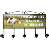 speecheese Garderobenleiste Hund Kleiderhaken Leiste mit 5 Haken - die Sache hat nen Haken