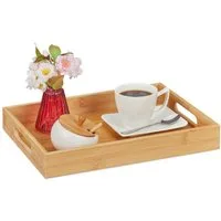 relaxdays Tablett aus Bambus, Bambus