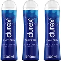 durex Gleitgel Play Feel (3 x 100ml), Spar-Pack, 3-tlg., & dermatologisch getestet
