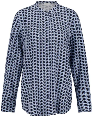 GERRY WEBER Collection - Bluse mit Muster blau - Gr. - 40